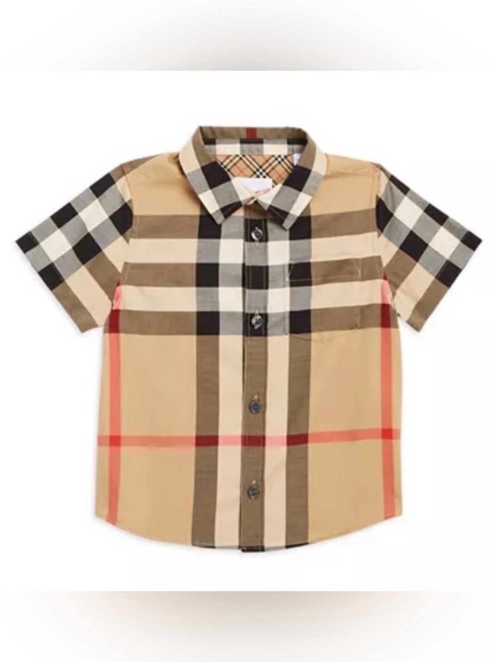 BURBERRY MINI OWEN CHECK BUTTON DOWN